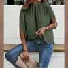 Damen Freizeitmode Rundhals Träger Halbsleeve Hemd T-Shirt Top