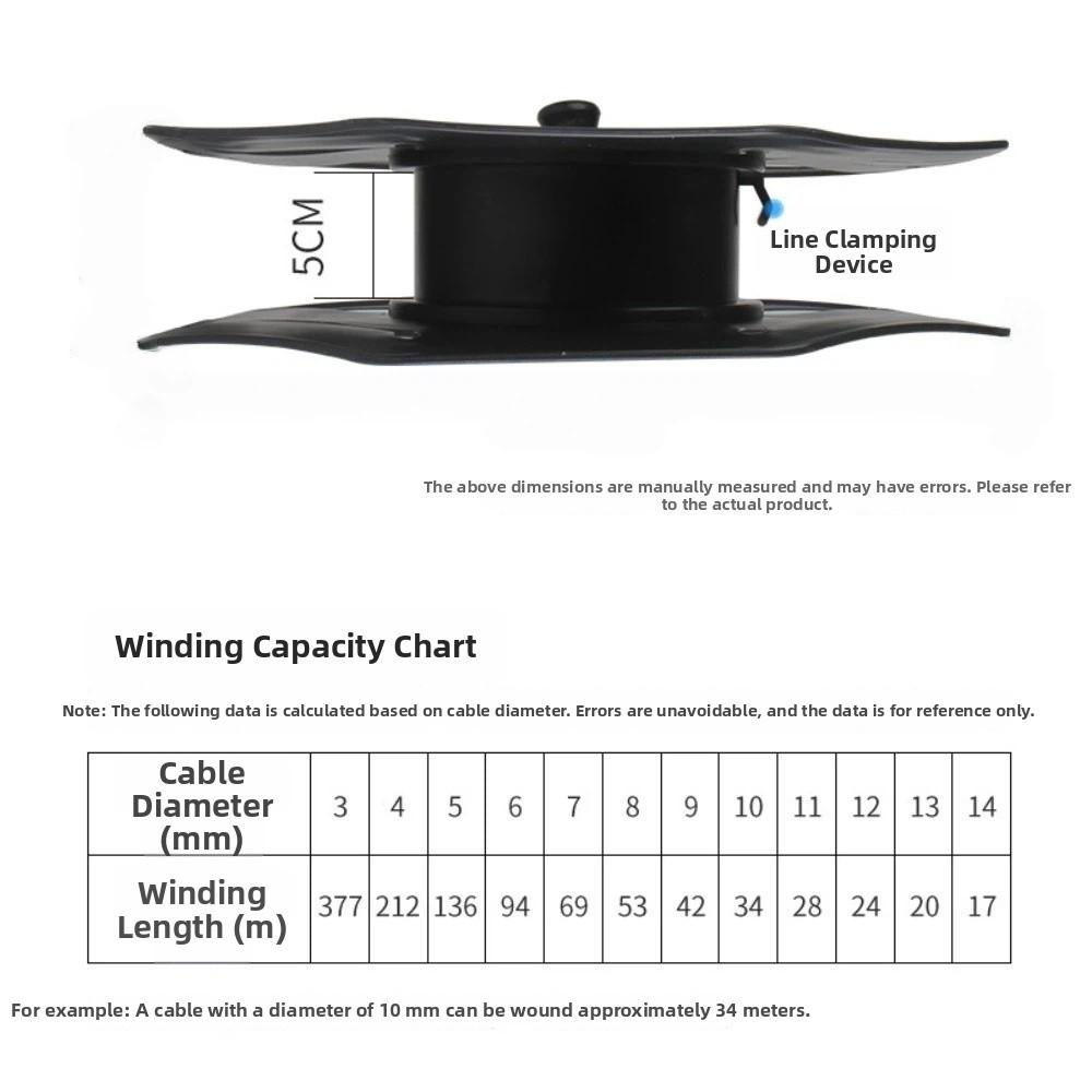 Heavy Duty Anti-winding Wire Reel Hexagonal Frame Plastic Extension Cord Reel Multi Purpose Anti-pressure Winding Reel