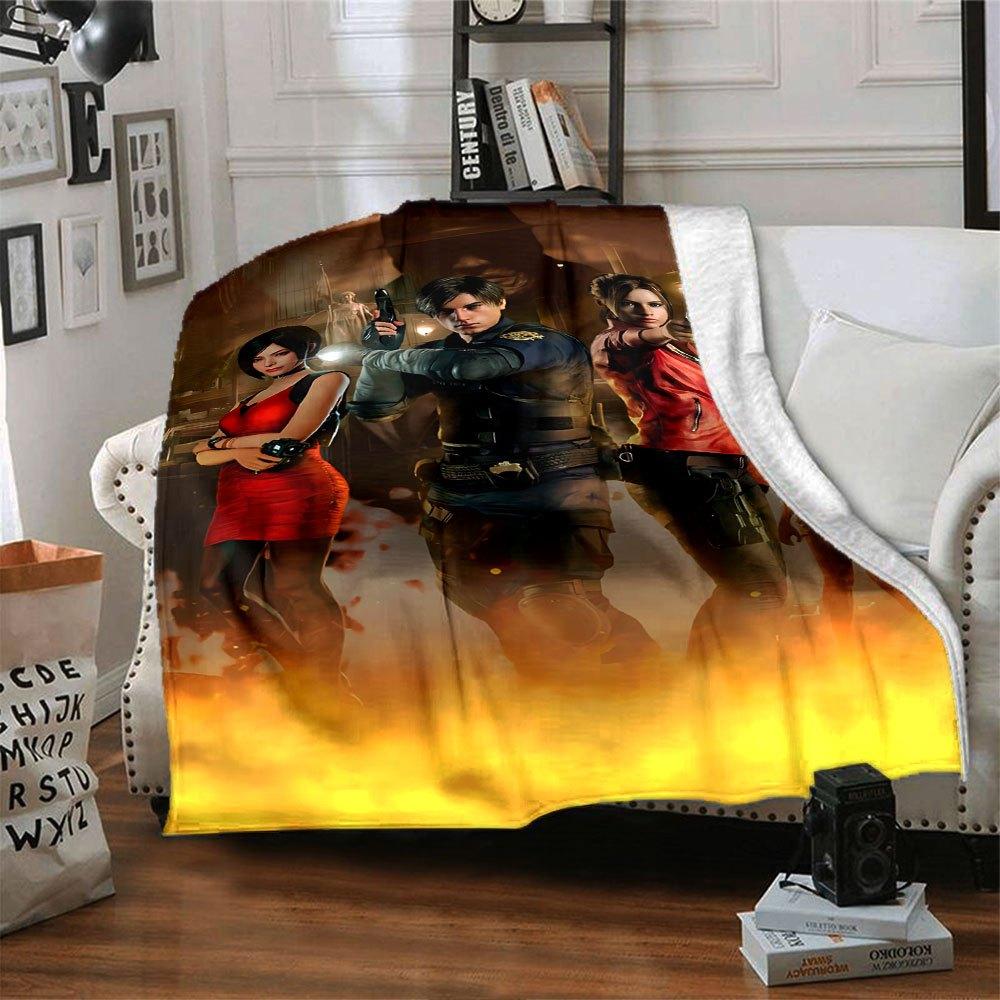

1pc Resident Evil 9 Blanket Soft Warm Throw for Home, Office, Travel All Season Cozy Bedding Gift, Office Cozy Accessory 80x120cm
