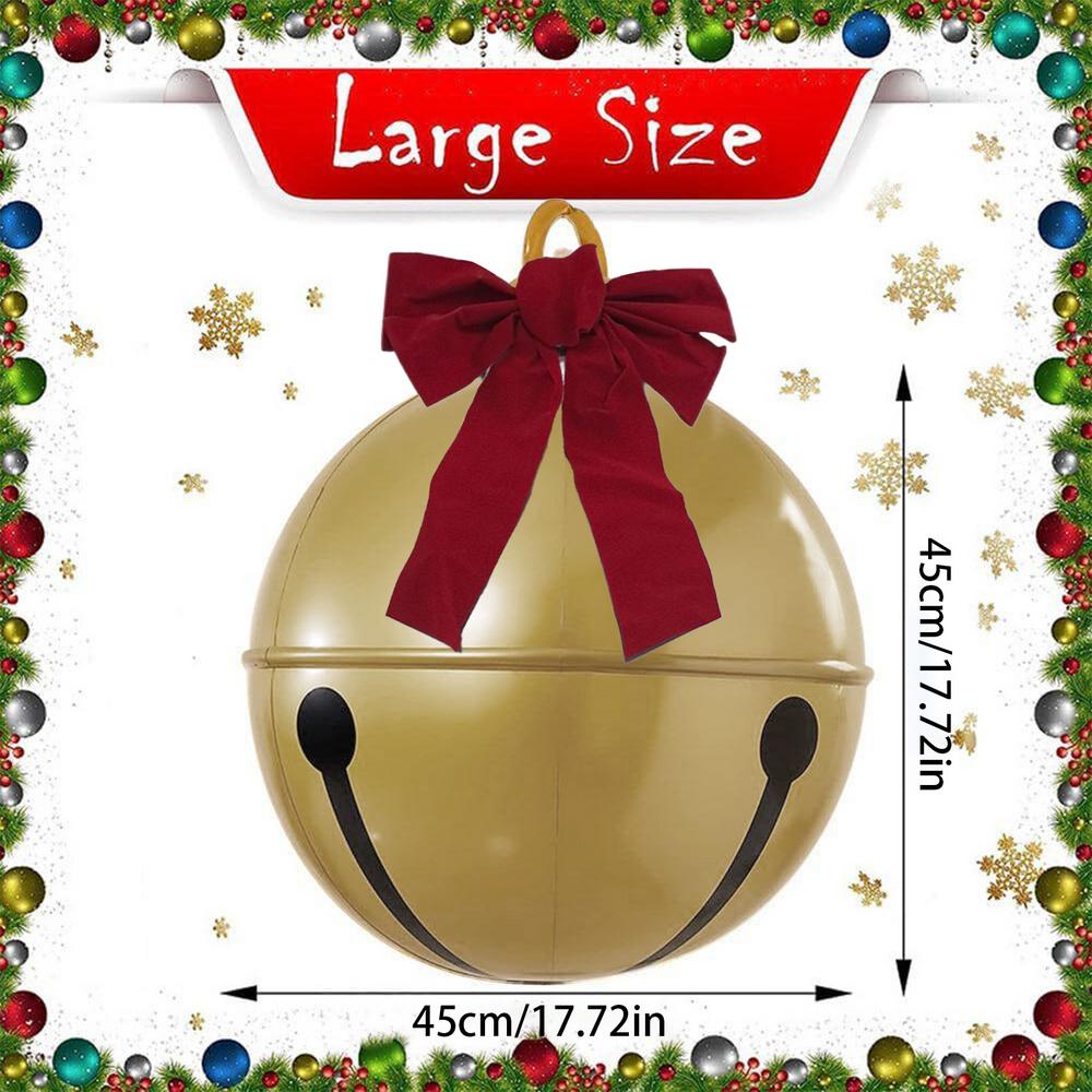 

Giant Bell Inflatable Christmas Ball Ornaments Large Bow Bell Inflatables Christmas Decorations For Garden Courtyard Lawn Patio Other