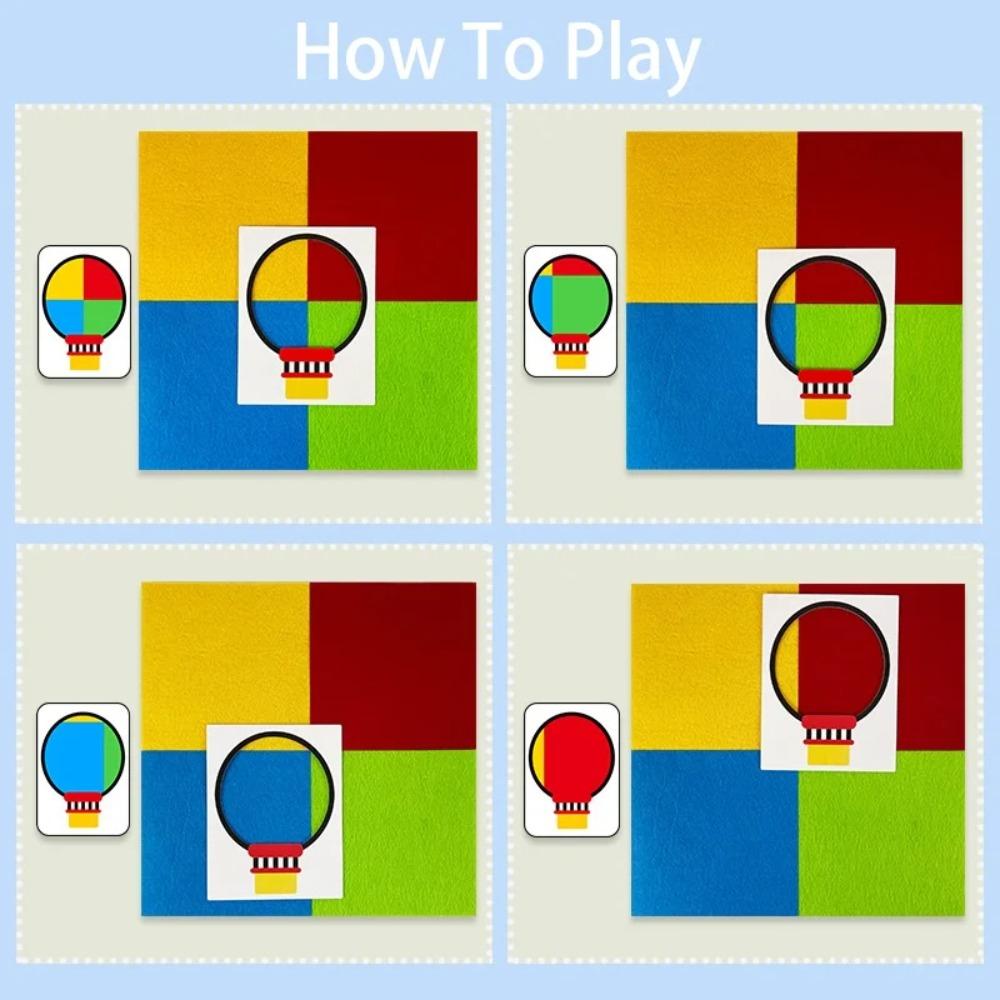 Montessori Material Felt Toys Balloon Children Logical Thinking Color Matching Games Educational Learning Toys Teaching Aids