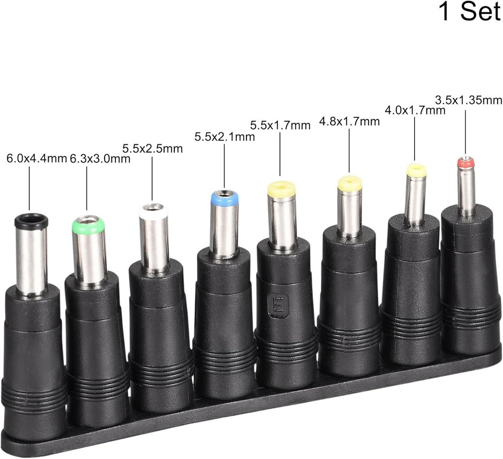 DC Adapter Connectors DC Barrel Jack Plug Power Adapter 5.5x2.1 mm Female to Male Adapter Tip for Monitor Webcam Router Laptop