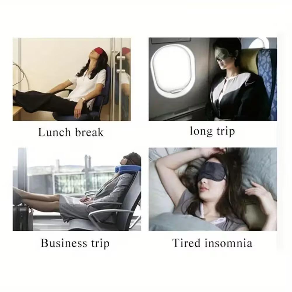 Eye Mask Satin Sleep Blackout Blindfold Soft Comfortable Travel Sleeping Mask Women Men Adjustable Elastic Band Eye Cover
