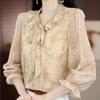 Stylish Seven-Sleeve Chiffon T-Shirt for Middle-Aged and Elderly - Versatile, Youthful Summer Wear