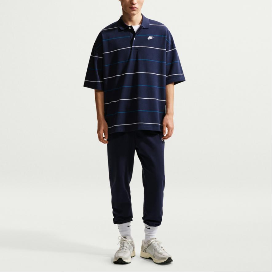 Nike Club AS M NK OS Striped Cotton Short Sleeve Polo Shirt Men tops IF0737-451