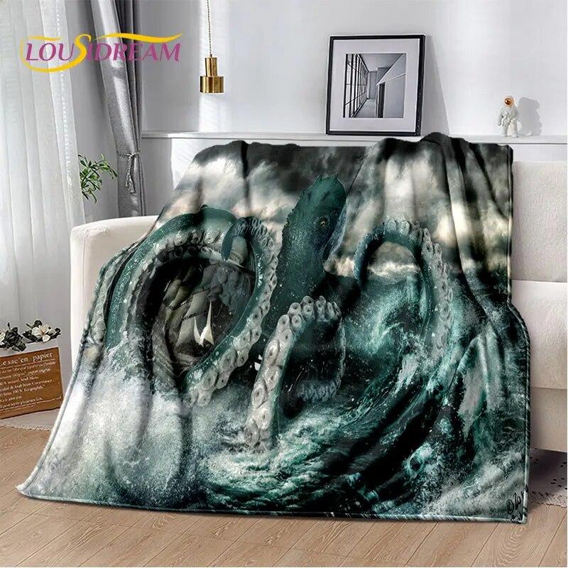 A Pirate Boat,Barque,Boat Ship Monster Soft Plush Blanket,Flannel Blanket Throw Blanket for Living Room Bedroom Bed Sofa Picnic