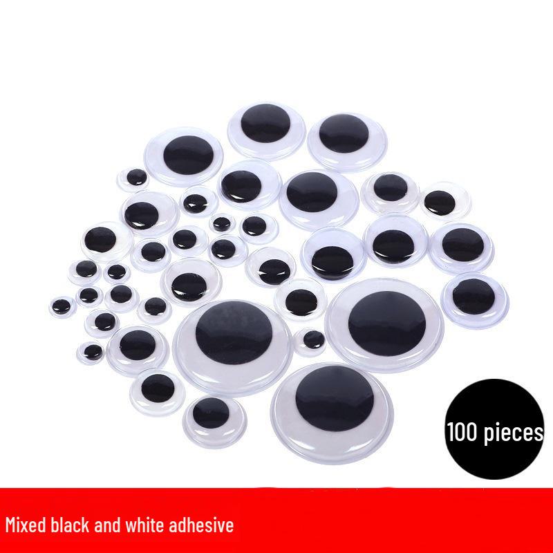 

3D-глаза животных своими руками с черно-белыми наклейками для поделок