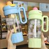 Leak-proof Sports Water Bottle Large Capacity Tea Partition Cup Cute Portable Straw Cup  Travel