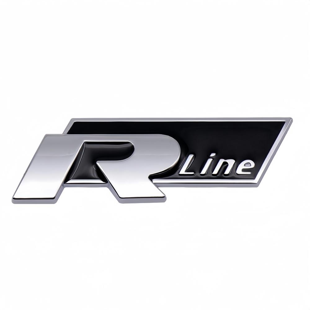 For Volkswagen For Volkswagen VW Rline R Polo Passat B5 B6 B7 Golf Jetta Touareg Bora CC 3D Car Grille Badge Side Decal Trunk Emblem Sticker zs0