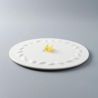 Kreative Keramik Steak Sushi Teller Runde Kochgeschirre Einfache Wohnküche Einfarbige Besteck Essteller Snack Dessert Tablett