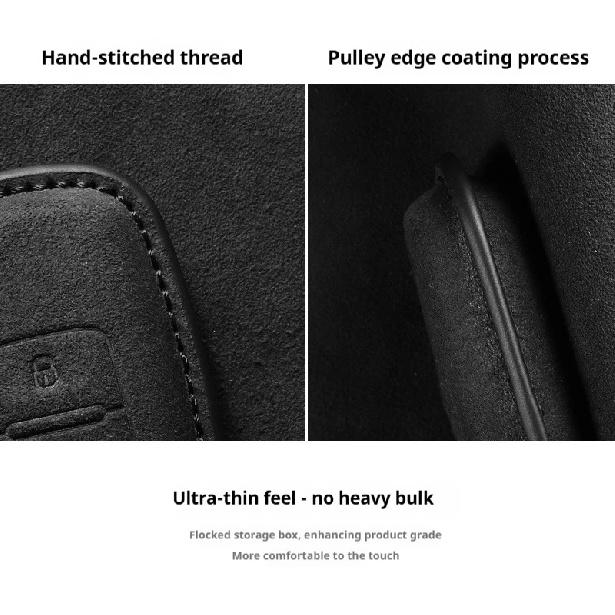 Suede Faux Leather Car Key Case Cover For VW Tiguan Atlas Arteon Taos Golf Passat B8 CC Skoda Superb A7 Kodiaq Key Case Keychain