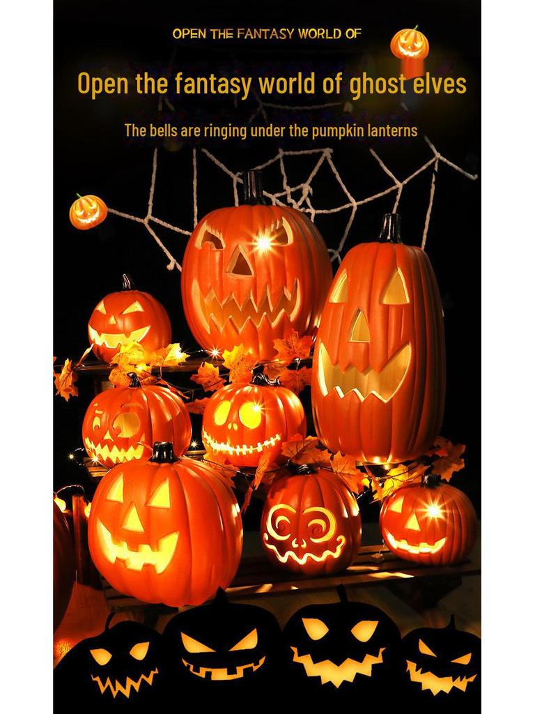 Lanterne citrouille à LED pour décoration d'Halloween, idéale pour les fêtes et événements