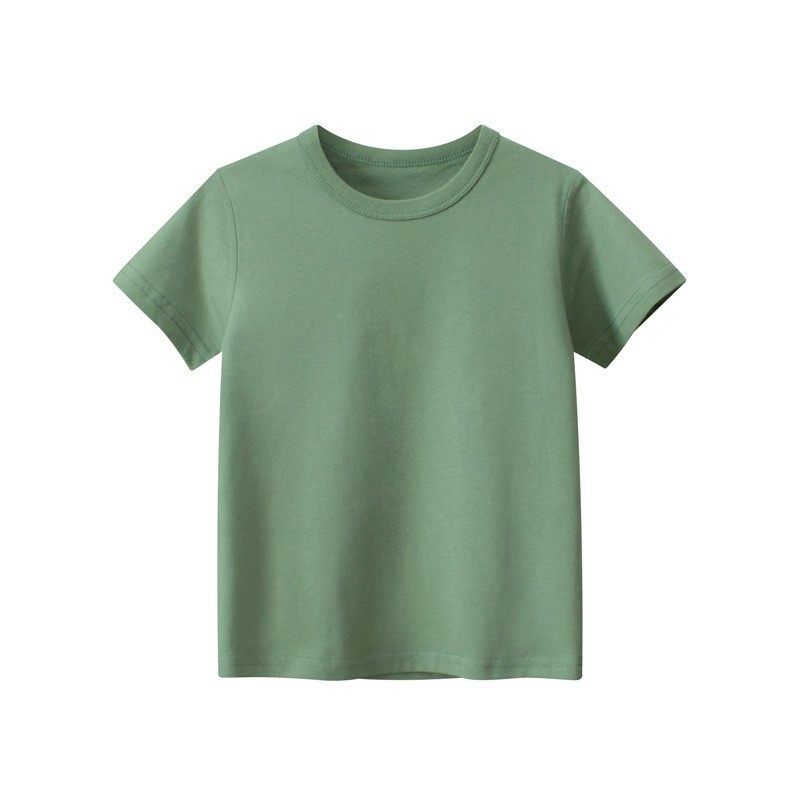 27Kids round Neck No Pattern Children's 9-Color Short-Sleeved T-shirt