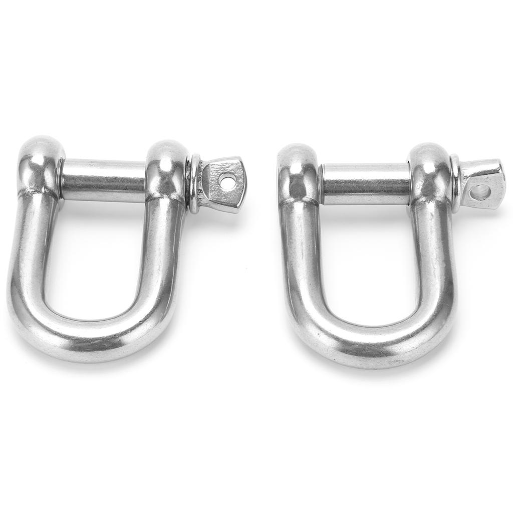 2pcs M18 Screw Pin Anchor Shackle 304 Stainless Steel Heavy Duty DShape Shackle for Chains Wirerope Lifting