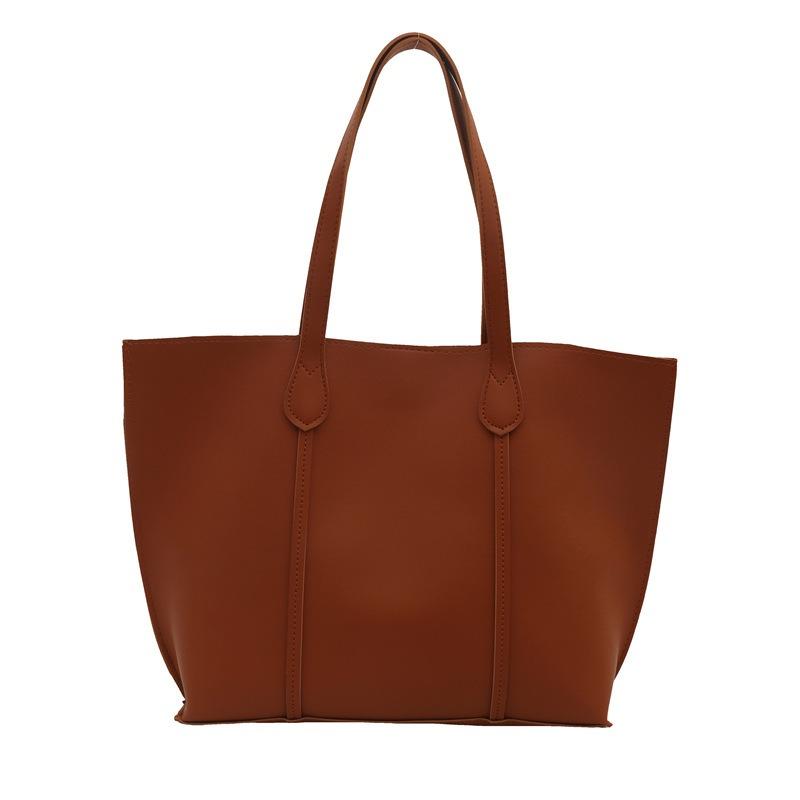 Fashion Splicing Portable Shoulder Bag Women's Autumn and Winter New Simple Solid Color Underarm Bag Versatile Tote Bag
