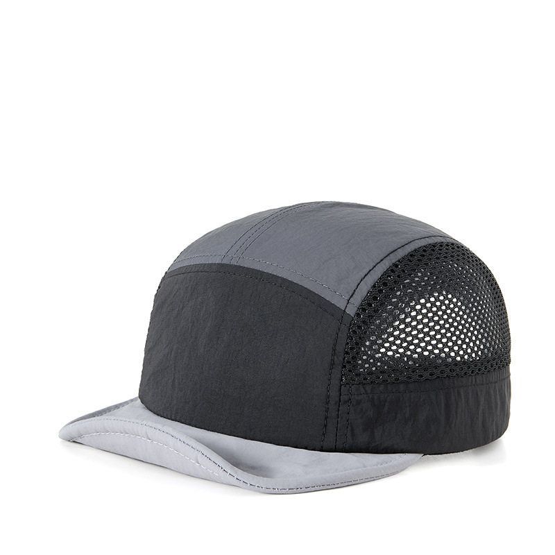 

2025 Spring and Summer Sun Hat Contrast Color Fast-Drying Skullcap Foldable Advance Hats Camping Alpine Cap Breathable Mesh Hat Black M