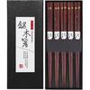 Japanese Natural Wood Chopstick Set Reble Classic Style Chopsticks Non-slip Design Chop Sticks 5 Pairs Gift Set
