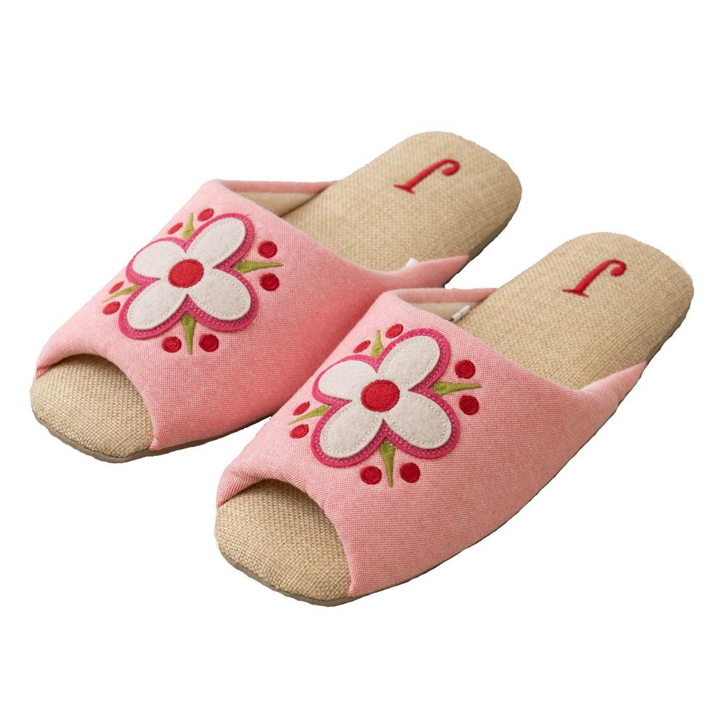 Hokomomola Senko Salmon Approximately 47147 Slippers, 22-24cm, Red,