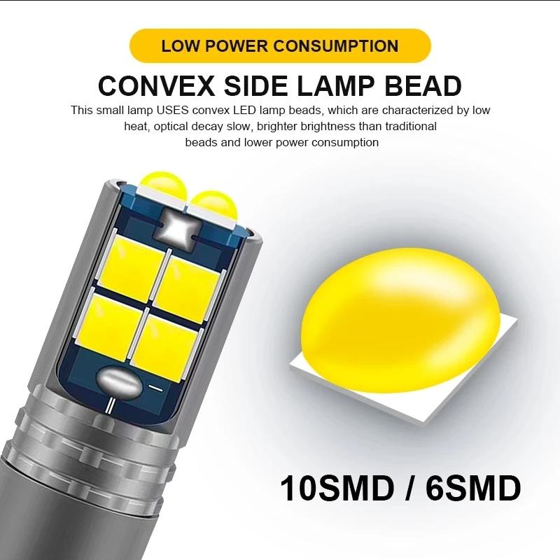 2/10Pcs T10 W5W 6SMD 3030 Super Bright LED Canbus No Error Car Interior Reading Dome Lights Auto Parking Lamp Wedg