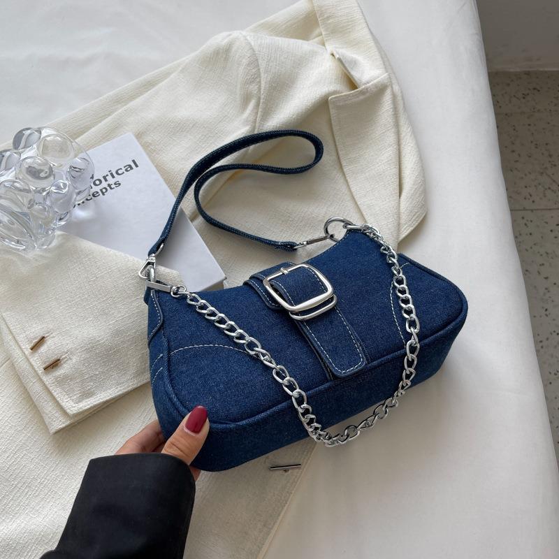 High-end Canvas Small Bag for Women, New Niche Summer Fashion Chain Crossbody Bag, Single Shoulder Underarm Bag