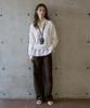 LAMEREI Natural Curved Cotton Pants[Lmbfsppt505]-2Color