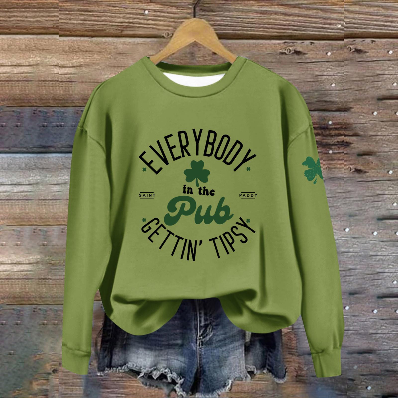 

Женская повседневная модная блузка с длинным рукавом и круглым вырезом, пуловер с принтом M