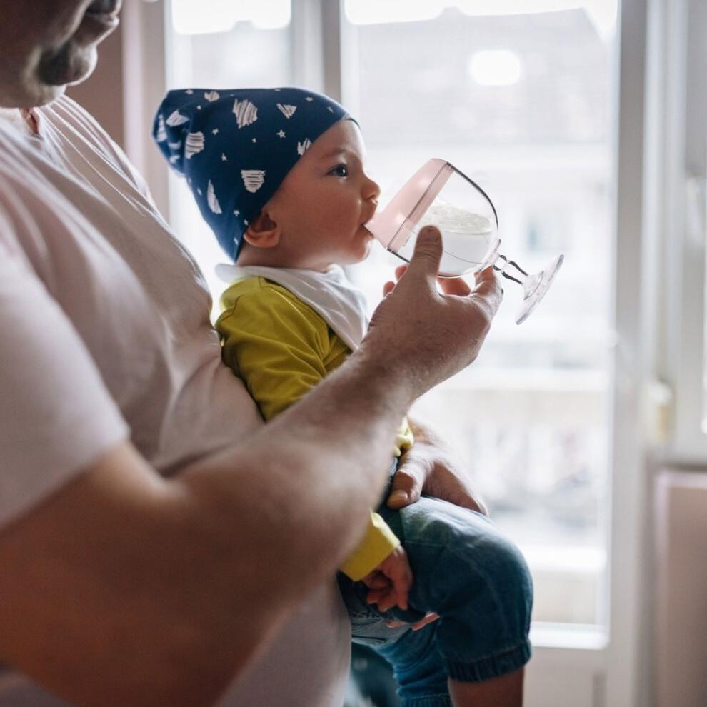 Childrens Reusable Plastic Cups Pink Pp 1pcs 5.7x3.14x3.14in