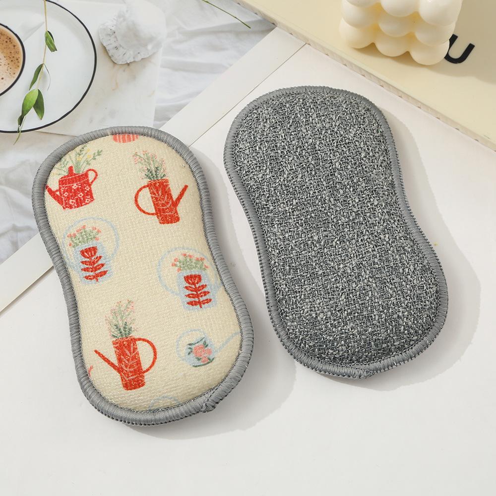 

Кухонная губка для мытья посуды Двусторонняя печать Губка для мытья посуды Блок Инструмент для чистки кухни Щетка для мытья посуды Щетка для мытья кастрюль Губка для мытья кастрюль