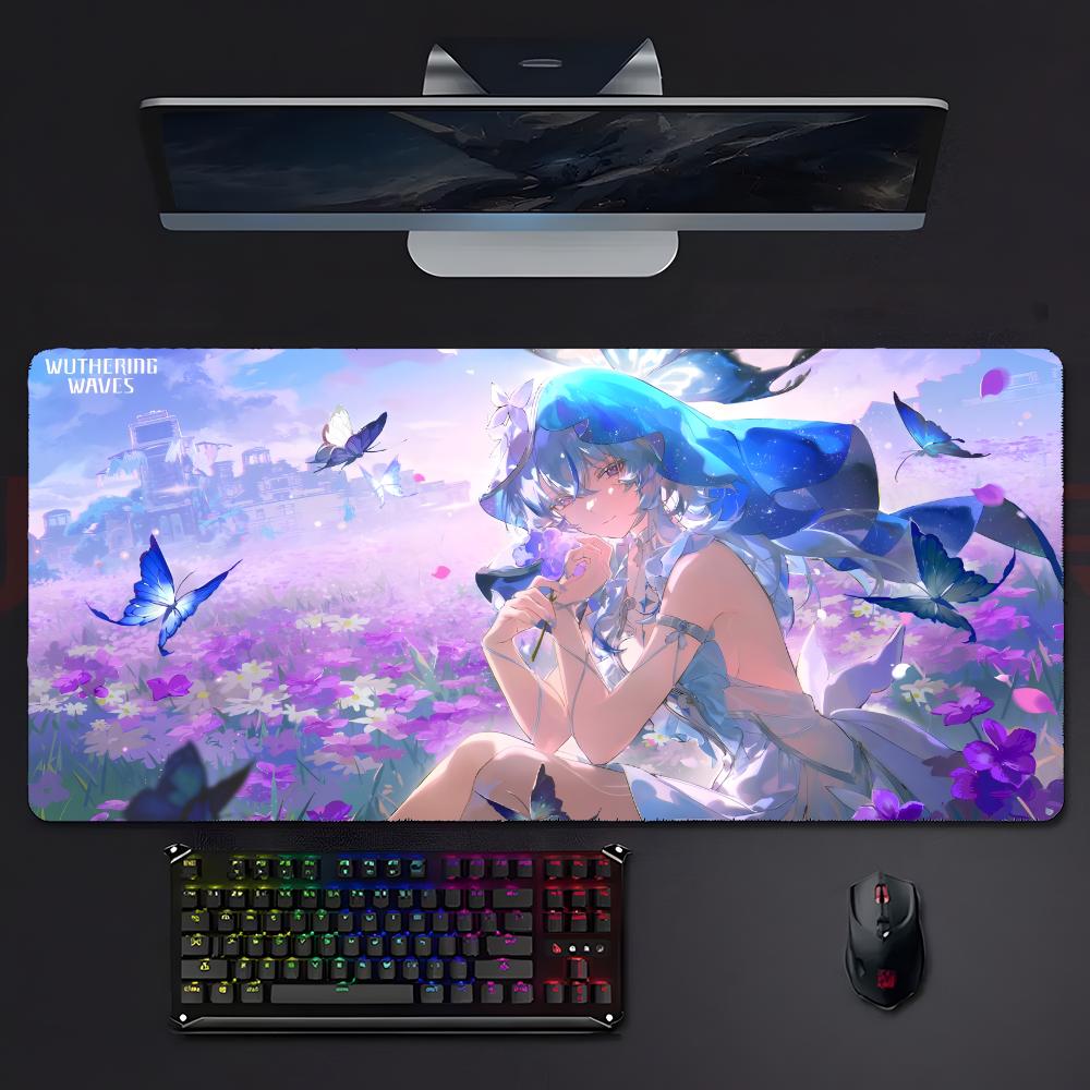 Game Openworld Wwuthering Waves Mouse Pad Large Gaming Mousepad With Stitched Edges Thickened Desk Mat Pc