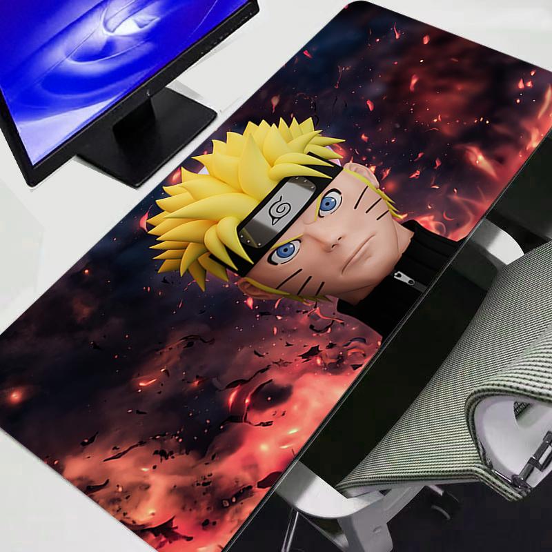 Large E-sports Mouse Pad Naruto Smooth Flexible Rubber Gamer PC Computer Keyboard For CSGO Kawaii Mosuepad Durable
