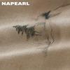 1PC NAPEARL New Chinese Ink Painting Printed Sheer Curtain Imitation Linen Tulle for Living Room Bedroom Balcony Window Home Decor