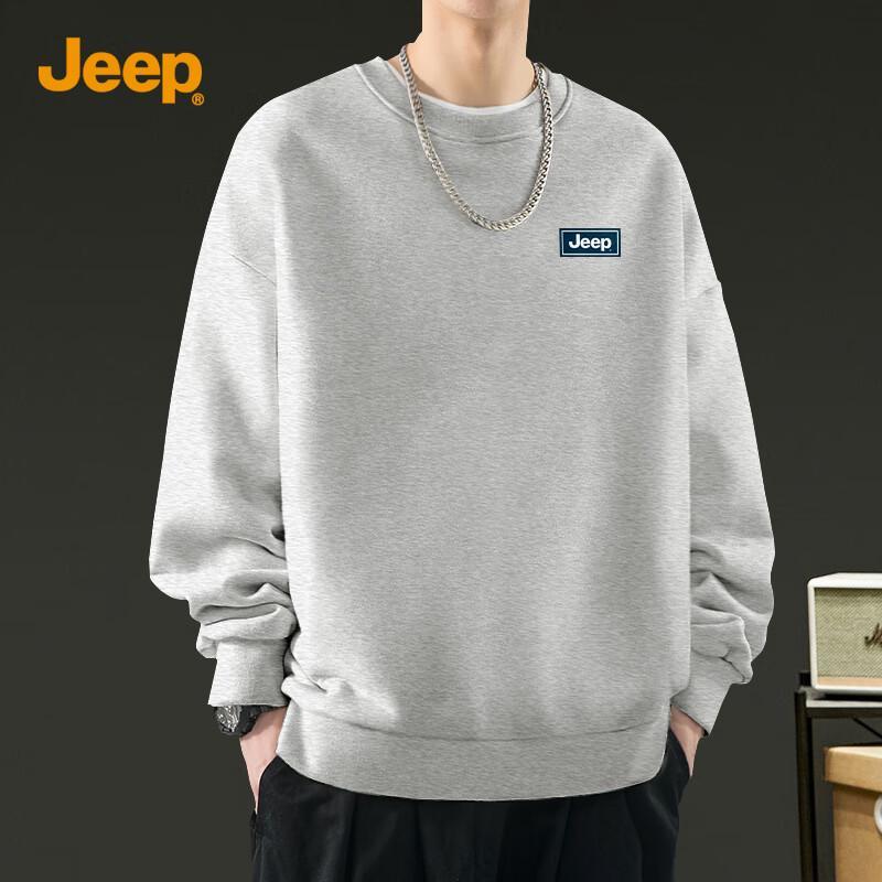 JEEP Men's Soft Crewneck Pullover Sweatshirt