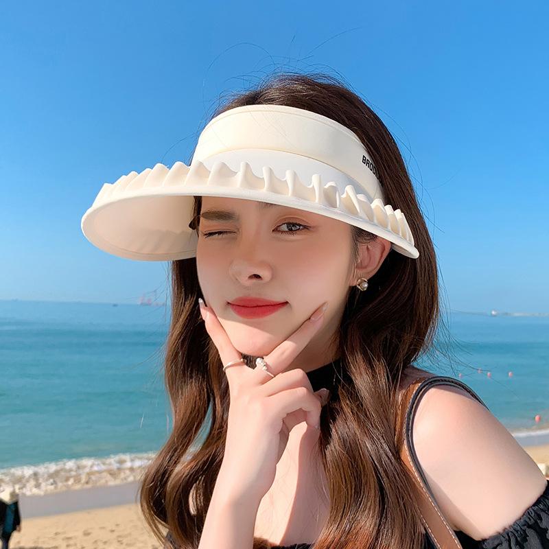 8471 Summer Parent-child Lace Eaves Empty Top Hat UV Protection Hat Women's Outdoor Leisure Sun Protection Hat