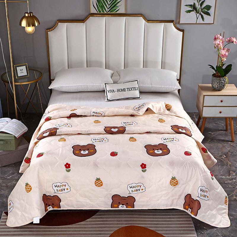 Radish Bear Rabbit Flower Printed Washed Cotton Summer Air Conditioning Quilt
