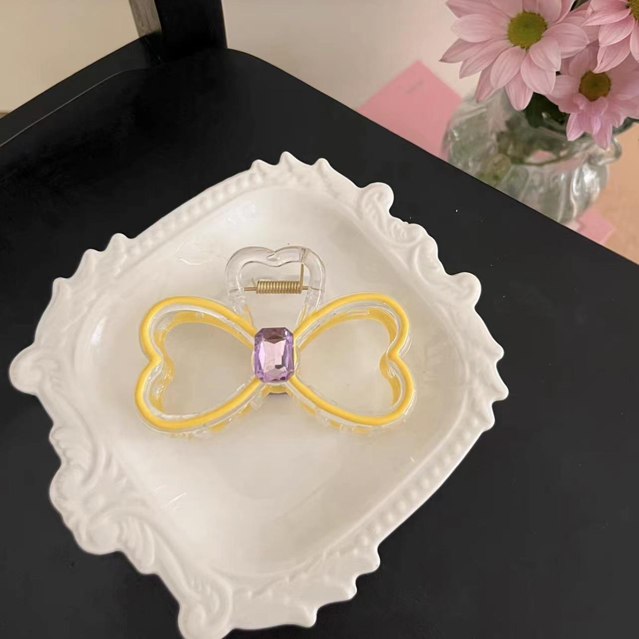 

1/3 Pcs Fashion Sweet Multicolored Diamond Hollow Butterfly Bow Hair Claws For Women Girls Party Hair Accessories