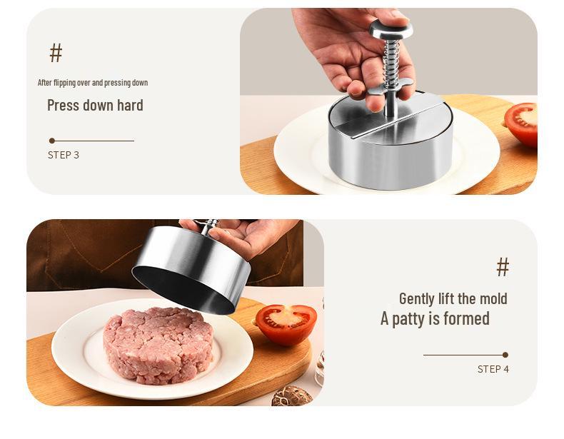 304 Stainless Steel Hamburger Patty Press Mold