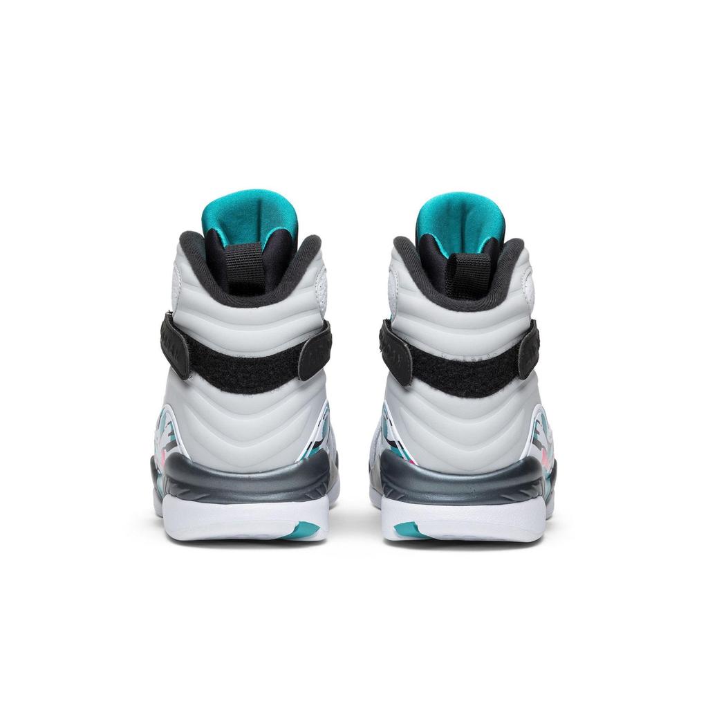 Air Jordan 8 Retro 'South Beach' (Unisex) White / White-Turbo Green Vintage Basketball Shoes 305381 113