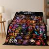 Manta de Flanela Cartoon Jogo 3D F-FNAF Manta Macia Quente para Cama Quarto Sala de Estar Viagem Acampamento Piquenique Presente