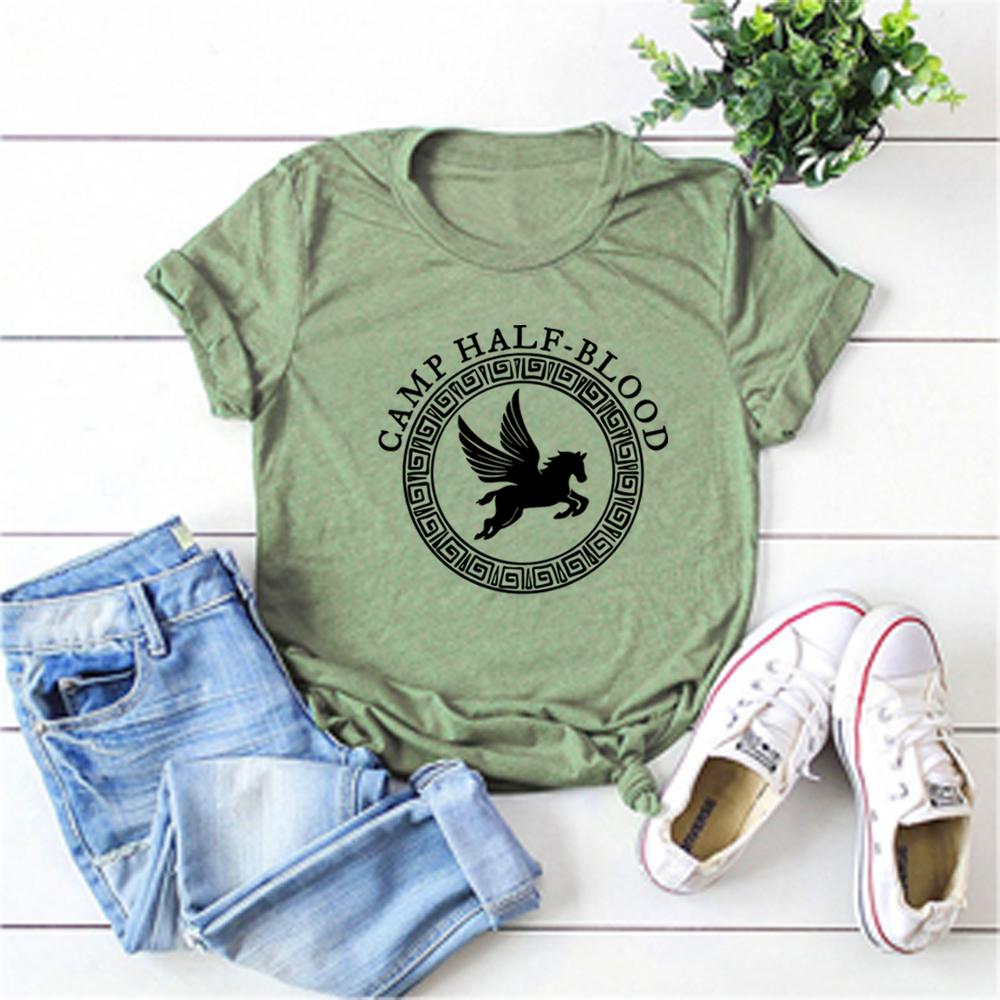 Unisex Camp Half Blood T Shirt Fall Training Camp Game Shirt Aesthetic Percy Jackson Shirts Halloween Magical Gift Harajuku Top