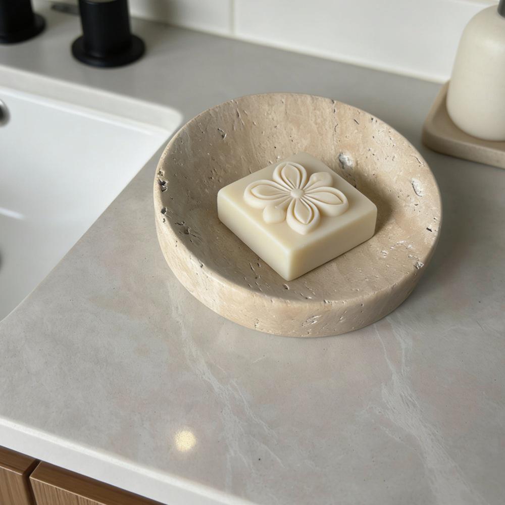 Multi-color Multi-functional Marble Soap Dish Tray