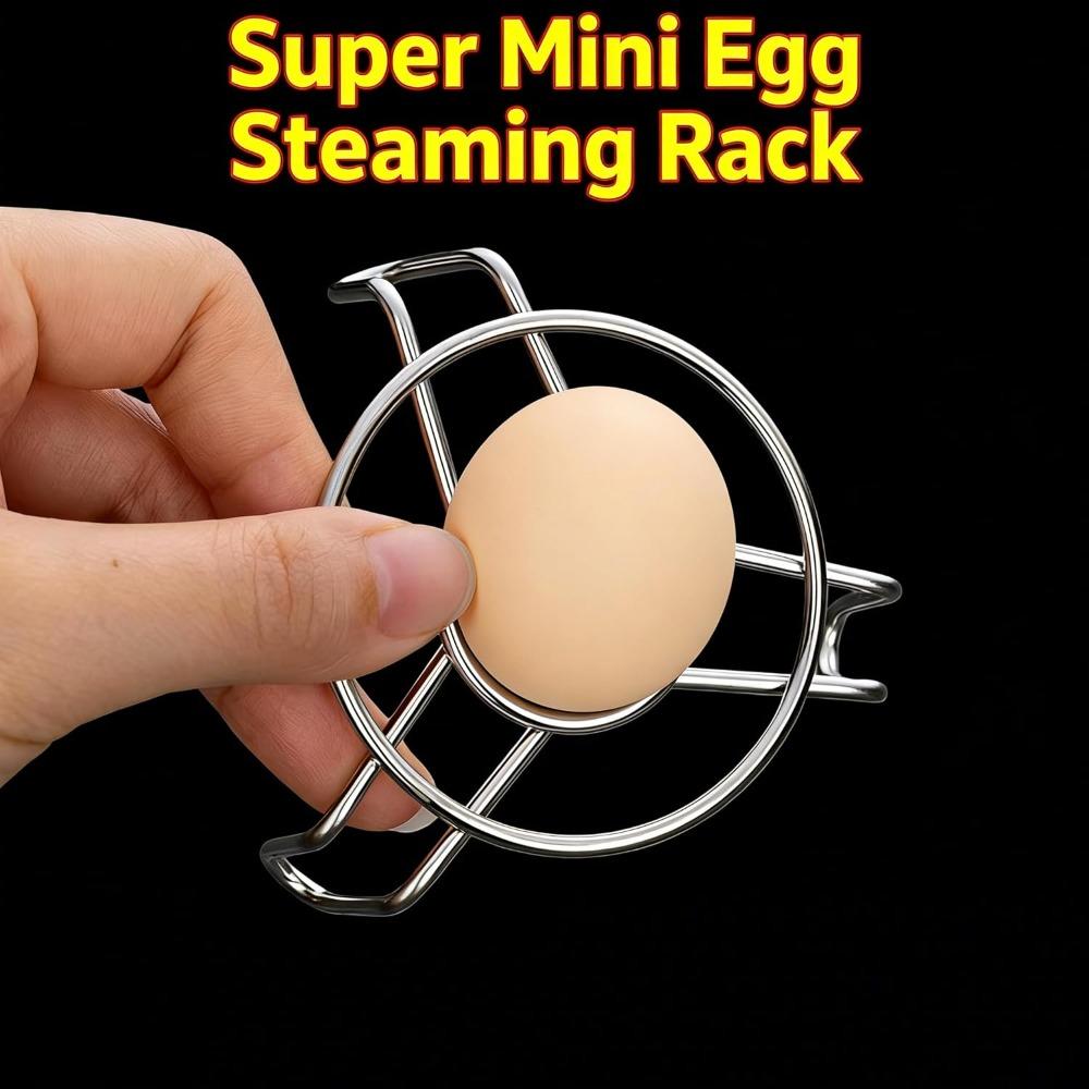 Ultra Mini Steaming Rack 2PCS Different Heights, Egg Steaming Rack Mini Stainless Steel Height Small Leg Rack, Small Cup Pot Holder