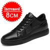 Fashion Sneakers Man Elevator Shoes Height Increase Insole 10cm White Black Taller Shoes Men Leisure Fashion Leather Sports Plus Size 44