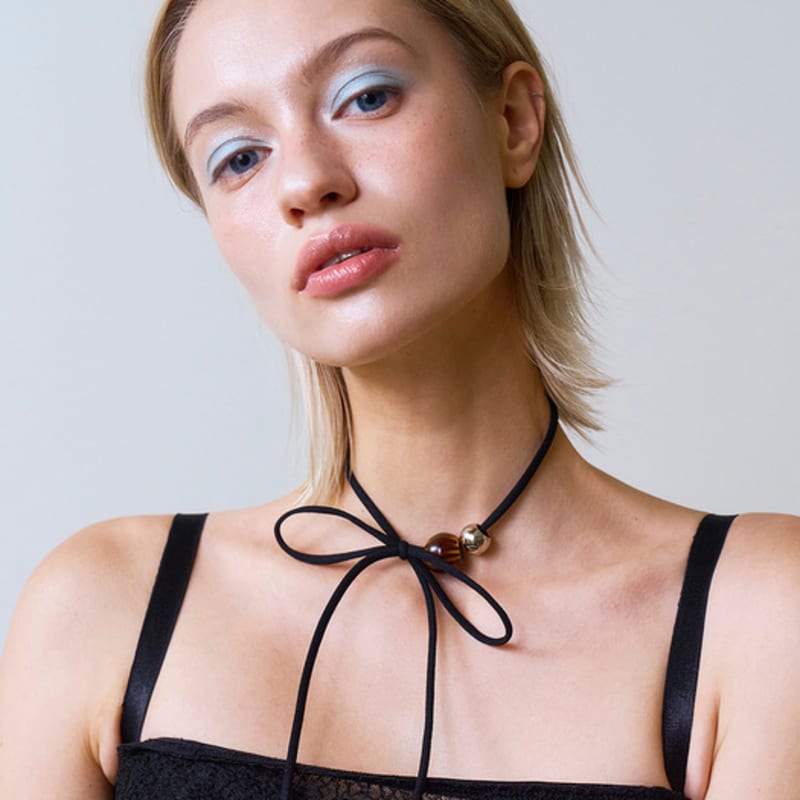 

VINAJ Bohemian Mix Ball Choker (Black) ONE
