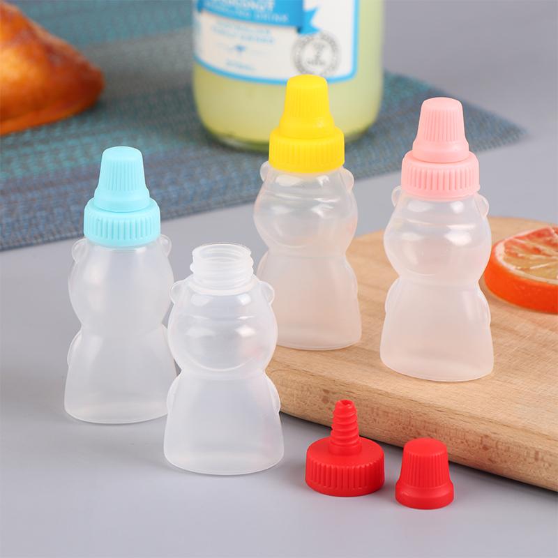 1/2/4Pcs Mini Condiment Squeeze Bottles 23Ml Honey/Ketchup/Soy Sauce/Salad Dressing Dispensers Lunchbox Squeezable Containers