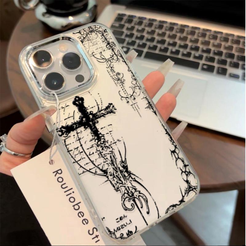 Cool Dark Gothic Cross Mark Case For Honor 90 200 Lite MAGIC 7Lite X9C X8B X7A X8A X6A X9D Huawei Y9 Prime 2019 P30 Lite Soft