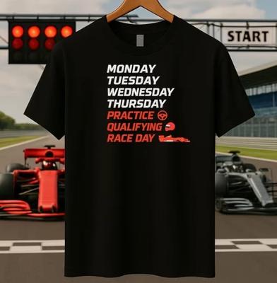Rennwochenende Countdown T-Shirt: Motorsport Fan T-Shirt