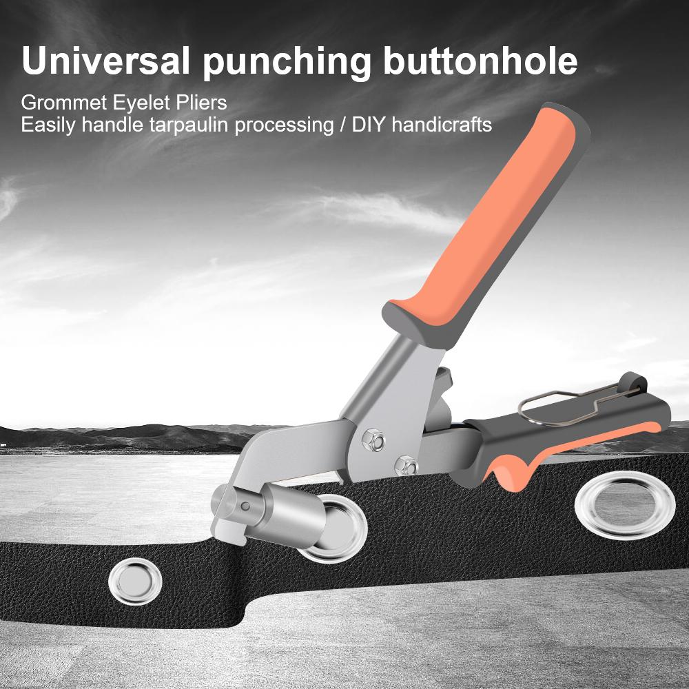 Metal Air Hole Rivet Plier Grommet Eyelet Plier Kit 3/8 Inch 10mm Eyelet Installation Tool Handheld Hole Punch Leather Eyelet Puncher