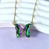 Gradual Change Butterfly Necklace Female Trend Dream Crystal Pendant Collarbone Chain