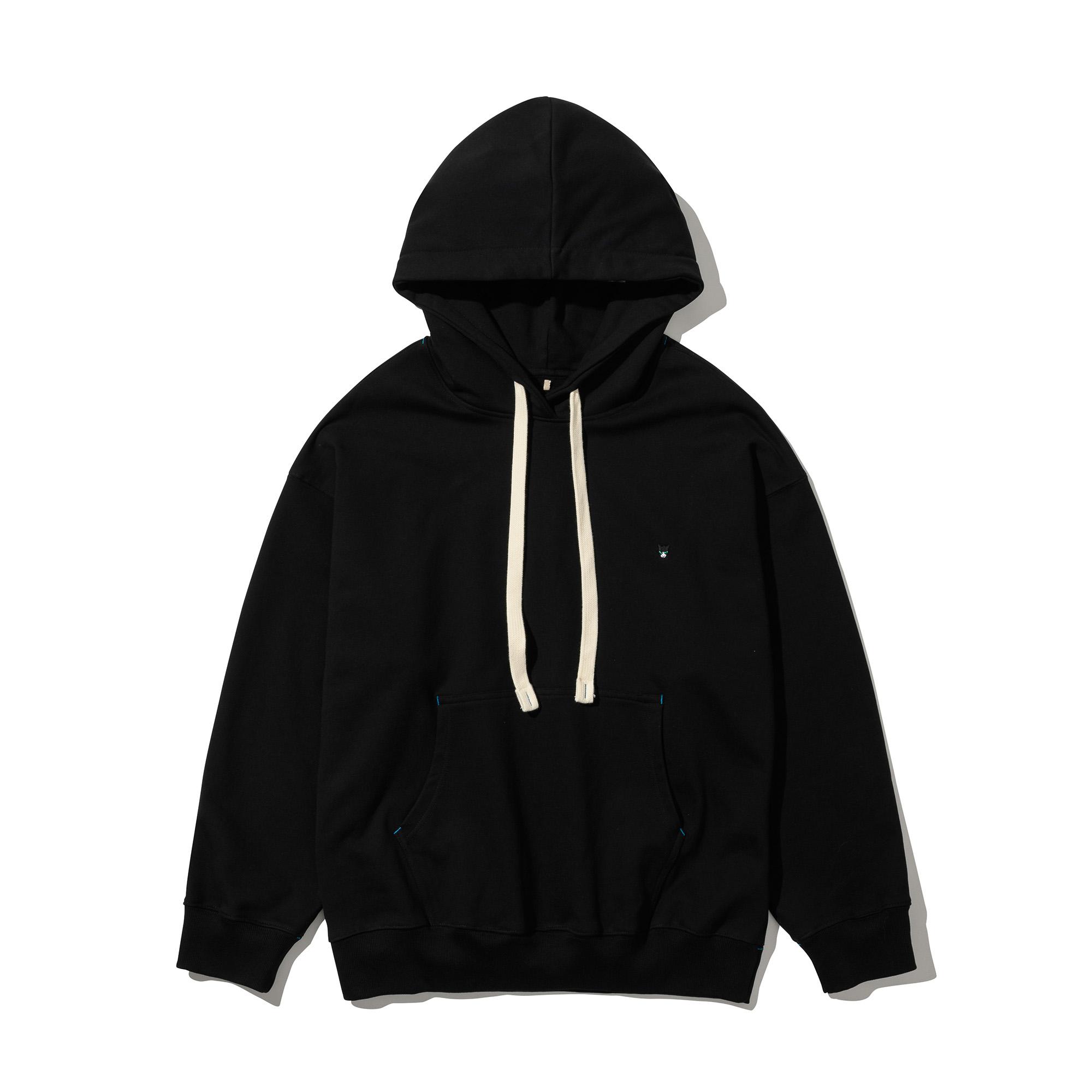 Ujb Coming Logo Embroidered Hoodie Black L