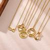 Infinity Heart Gold Color Necklace For Women Elegant Elephant Tree Pendant Rose Flower Stainless Steel Chain Jewelry Birthday